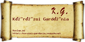 Körözsi Gardénia névjegykártya